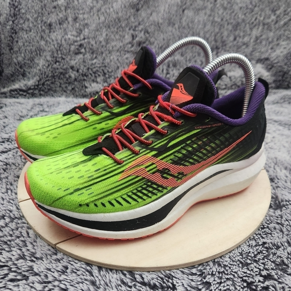 Saucony Endorphin Speed 2 Green Running Shoes Women's Size 7.5 - Picture 4 of 9